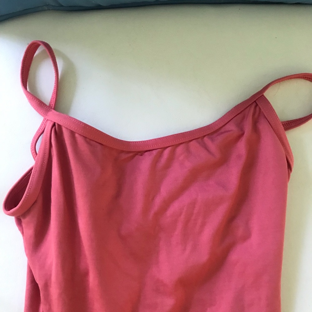Salmon pink sleeveless leotard adult medium. - Picture 2 of 6